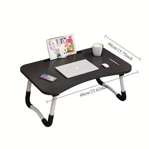 TEMU 컵 홀더가 있는 휴대용 접이식 노트북 데스크 - 가벼운 컴팩트 디자인, 침대/소파/바닥 사용 가능, 인체공학적 각도 조절, 보관 공간 및 사이드 포켓 포함, 내구성 있는 구조, 현대적인 스타일의 소파 액세서리, 튼튼한 다리 지지대