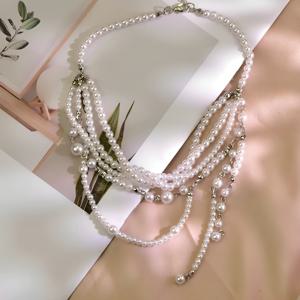 TEMU 1개 여성용 우아한 레이어드 목걸이 - 더블 스트랜드 비즈 체인, 발렌타인데이/어버이날 선물용 일상부터 파티까지, 관리 필요 없음, 특별한 날 액세서리, 세련된 디자인, 고급 마감, 패션 러버를 위한 피스