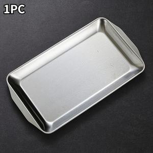 TEMU 1개 다용도 스테인리스 트레이, 가정 장식 보관용 직사각형 손잡이 트레이, 장식용 트레이, 주얼리 디스플레이, 물컵 받침대, 실버 & 블랙 홈 데코 트레이, 긴 나무 트레이, 테이블 장식 트레이, 대리석 트레이, 고급 금속 소재, 광택 마감, 서빙 트레이, 홈 정리함, 세련된 디자인, 비음료 접촉