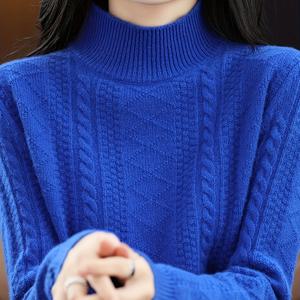 TEMU 여성용 우아한 하프터틀넥 스웨터 - 두꺼운 겨울 코트 느낌의 긴팔 블라우스, 부드러운 그레이 베이지 톤, 가을 & 겨울용 기계 세탁 가능한 레이어드 스웨터, 다용도 오피스에서 캐주얼 웨어 (드라이클리닝 금지)