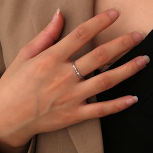 TEMU 여성용 빈티지 각인 S925 스털링 실버 링, 심플하고 우아한 다용도 검지 반지, 섬세한 주얼리 - 0.96g, 조각 무늬, 투명