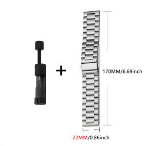 TEMU 20mm 22mm 메탈 스트랩 샤오미 레드미 워치 5 액티브/라이트용, 화웨이 워치 GT2 3 4 5 프로용 스테인리스 스틸 팔찌, 화웨이 워치 46mm용, 삼성 5 6 7 스트랩