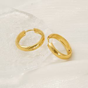 TEMU 스테인리스 스틸 프렌치 플레인 후프 귀걸이 - 저자극성 (니켈 프리) & 변색 방지 서클, 결혼식, 일상 착용, 생일 선물 - 아내, 엄마, 여자친구를 위한 선물 - 8월 탄생석 (사계절 우아함)|탄생석