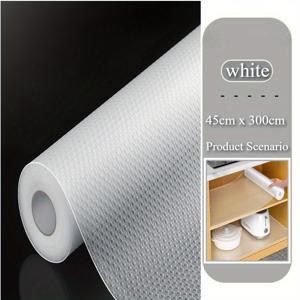 TEMU EVA 미끄럼 방지 선반 라이너 1롤 - 강력한 미끄럼 방지 서랍 & 캐비닛 보호대, 스크래치 방지, 간편한 절단 모서리, 주방, 욕실, 옷장, 가정 정리, 임차인용 - 내구성 있는 표면 보호, 주방 정리, 부드러운 질감