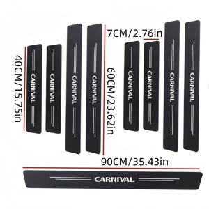 TEMU 기아 카니발용 9pcs 탄소섬유 도어실 스크래치가드 - 내구성, 마모방지 & 쉬운 설치 | 트렁크범퍼 보호에 적합한 세련된 디자인