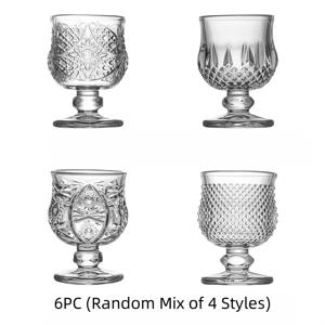 TEMU 6개 재사용 가능한 샷 글라스 세트 - 4가지 스타일 랜덤! 50ml(1.69oz) 클리어 글라스, 컷 디자인, 위스키, 칵테일, 홈 바 & 파티용, 위스키 액세서리, 파티 음료용품 필수품, 홈 바 액세서리, 바웨어 컬렉션, 멀티 스타일 음료용품, 글라스, 컷 글라스 미학, 글라스, 재사용 가능한 음료용품 품질, 홈 바텐더, 파티 호스트