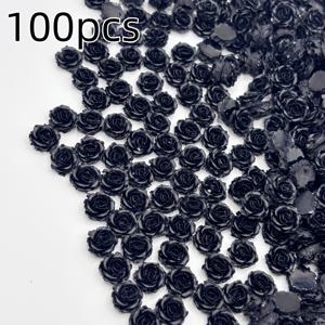 TEMU 100/200개 블랙 레진 8mm 미니 로즈 플랫 꽃, 고급 레진 소재와 섬세한 꽃잎 디자인, 네일 아트, 웨딩 장식, 주얼리 만들기, DIY 공예, 스크랩북 장식용 | 장식용 꽃 | 섬세한 꽃잎 디자인, 꽃 장식, 스티커, 스크랩북 용품/액세서리, 공예 재료/장식품, 저널링 용품, 미니어처 아이템