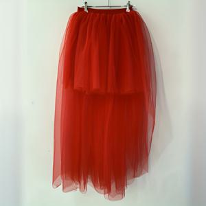 TEMU 유럽 스타일 인어 툴 튜튜 스커트 - 다양한 컬러 옵션 (화이트/그린/블루/핑크/레드/네이비/블랙) & 하이로우 헴, 레이어드 트레인 - 손세탁 전용 웨딩, 프롬, 파티 & 공연용 가운 액세서리