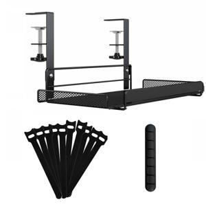 TEMU 가정용 데일리 책상 수납 고정 클립 다용도 멀티탭 선반 망선반 정리 거치대 정리함 조절 가능 케이블 정리 묶음줄 사무실 전선 정리 세트