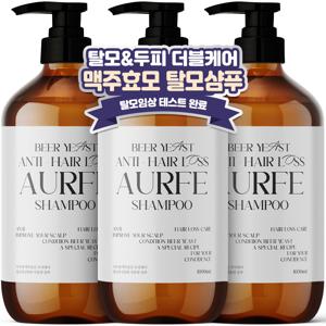 TEMU 2+1 아우페 맥주효모 탈모샴푸 두피케어 모발 탈모 증상완화 대용량 샴푸 1000ml