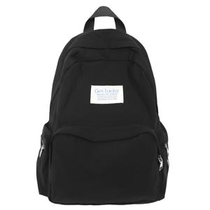 TEMU 가볍고 내구성 좋은 나일론 솔리드 컬러 백팩, 세련되고 심플한 디자인, 조절 가능한 어깨끈, 오프화이트, 블랙, 핑크, 블루 색상, 일상, 여행, 학교, 쇼핑, 야외 활동에 적합