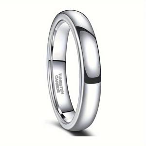 TEMU 남성용 18K 금박 투과 탄소 카르비드 반지 - 세련된 둥근 상단 및 편안한 핏, 약혼 및 결혼 반지용 독특한 계단 디자인, 약혼 보석, 현대 보석, 폴리시드 마감