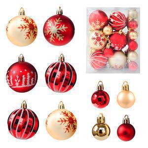 TEMU 44개 크리스마스 볼 장식, 쉽게 걸고 재사용 가능, 다양한 장식 장면에 맞는 다양한 크기, 파티 장식,계절 장식,장식용 볼,우아한 장식품,내구성 있는 휴일 장식,이지행 디자인,장식용 구체,축제 볼,휴일 쇼핑객