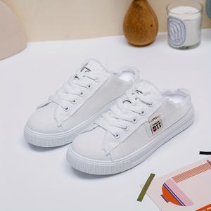 TEMU 여성용 플랫 스포츠 신발, 가벼우면서 통기성이 좋은 단색 스니커즈, 캐주얼 러닝 워킹화