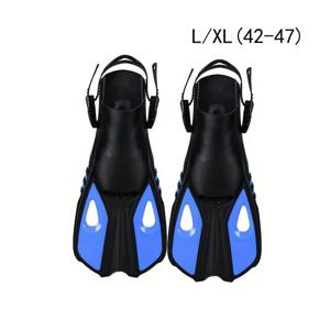 TEMU 1 쌍 수영 짧은 개구리 신발, 조정 가능한 수영 오리발, 수영 훈련, 스노클링, 다이빙에 적합|오리발
