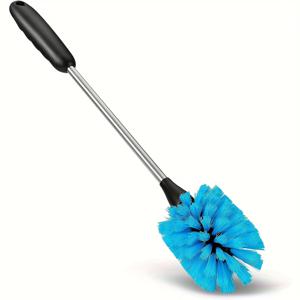 TEMU 2개/1개, 15인치 스테인레스 스틸 긴 손잡이 물병 청소 브러시 세트 - 좁은 목 물병, 스포츠 물병, 커피 컵, 롤러 및 냄비에 적합한 부드러운 털, 효과적인 청소 - 일상적인 청소 및 유지 보수에 완벽