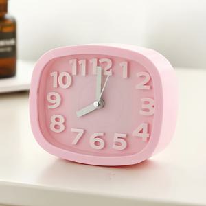 TEMU 1개 미니 귀여운 알람 시계, 디지털 디스플레이, 점진적인 알람, 기계 작동, 평평한 왕관 모양, 타원형, 플라스틱 프레임 및 재질, 배터리 미포함, 홈 데코용, 생일 선물