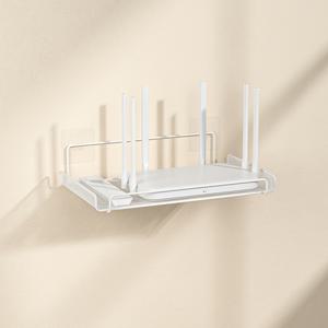 TEMU 1개의 현대식 벽걸이 라우터 선반, 통풍이 잘 되는 바닥이 있는 스테인리스 스틸 메쉬 스토리지 랙, 모뎀, 케이블 박스 정리, 드릴이 필요 없는 TV 스탠드 홀더, 최적의 냉각을 위한 통기성 디자인