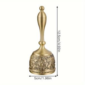 TEMU 1pc 클래식 브라스 핸드헬드 벨, 동물 테마, 둥근 모양, 클램프 부착, 큰 소리, 빈티지 스타일, 결혼식, 약혼, 데이, 추수감사절, 크리스마스, 할로윈, 부활절, 하누카 장식에 이상적