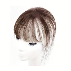 TEMU 여성을 위한 8인치 30g 열 저항 합성 섬유 탑퍼 - 프랑스 에어 방스 스타일, 모든 피부 톤에 적합, 직발 헤어, 남녀 공용 성인, 우아한 외관, 고온 섬유