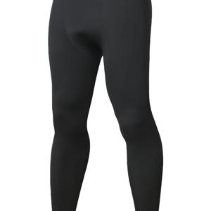 TEMU 남성용 압축 트랙 팬츠, 폴리에스테르 및 스판덱스 블렌드, 고신축성, 통기성, 흡습 발산, 단색, 스키니 핏, 스포츠 및 야외 활동용, 4계절 착용