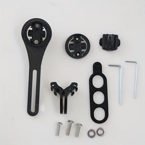 TEMU 카본 파이버 자전거 컴퓨터 마운트, 로드 & MTB 속도계 거치대, 블랙, 무동력, 1개, 야외 사이클링 액세서리