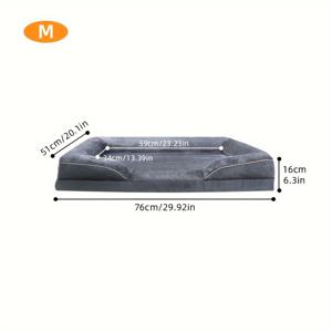 TEMU 1개 대형 메모리폼 강아지 침대, 미끄럼 방지 받침대 & 탈착식 세탁 가능 커버 - 플러시 쿠션 표면의 튼튼한 애완 동물 침대, 소/중/대형견용 특대형 침대