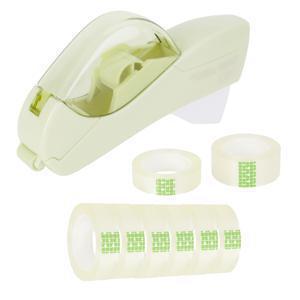 TEMU 이글 휴대용 자동 테이프 디스펜서 건, 2 롤 포장 테이프, 일손으로 작동, 안전한 자동 절단, 사무실, 가정 및 선물 포장용 배터리 필요 없음 - 그린