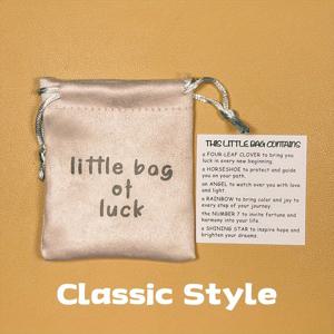 TEMU 1개 행운의 부적 행운 가방 - , 말발굽 모양의 소원 토큰 & 행운 상징이 담긴 삼베 파우치 (끈 잠금 장치 포함) - 아일랜드 축복, 크리스마스, 새해, 파티 선물, 긍정적인 기념품