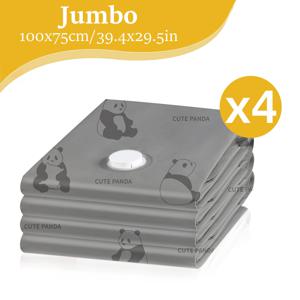 TEMU 4pcs 세트의 두꺼운 옥스포드 천 진공 보관 가방, 추가 대용량, 공간 절약 보관 가방, 두꺼운 재질, 밀봉 압축 가방, 내마모성 및 방수, 여행, 야외 캠핑, 의류 보관, 이불, 베개, 수건, 담요, 침구에 적합