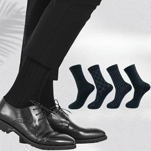 TEMU 5팩 남성용 정장 양말 - 우아한 블랙 비즈니스 캐주얼 & 오피스웨어 - 통기성 중목 길이 - 직장 및 공식 행사용, 드레스 슈즈 및 부츠 호환, 클래식 디자인, 품질, 기업복