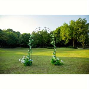 TEMU 7.9피트 블랙 메탈 가든 아보르 - 등반 식물용 튼튼한 철제 웨딩 아치, 야외 파티 및 크리스마스 장식, 240cm 높이, 웨딩, 이벤트, 정원 장식에 우아한 디자인, 현대적인 정원 장식, 내구성 있는 구조