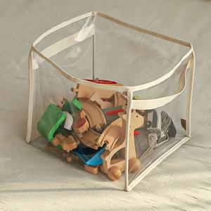 TEMU 투명 보관 바구니, 빌딩 플러시 장난감 보관함, 대용량 가정용 다기능 정리 버킷, 욕실 정리함,모던 오거나이저,투명 바구니,내구성 있는 컨테이너,플라스틱 보관함,정리함,보관함,정리 도구