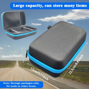 TEMU 차량용 공구 보관 가방, 야외 정리함 - EVA 소재 다양한 차량 에어 펌프, 전동 침대 펌프, 휴대용 배터리 라이터 스타터, , 자전거, 인플레이터블 보트 수영링 액세서리 (박스만), 내구성 케이스, 컴팩트 디자인, 보호 케이스, 튼튼한 구조, 액세서리 파우치