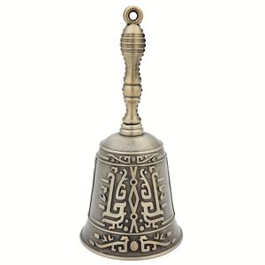 TEMU 복잡한 조각이 있는 빈티지 구리 손종 - 큰 소리, 화려한 디자인, 노인, 식사 및 축제 행사에 적합, 걸이용 루프 포함