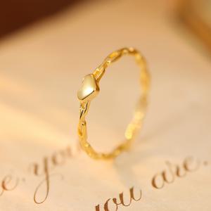 TEMU 여성용 925 실버 홀로우 체인 하트 링 - 기하학적 패션 복숭아 하트 디자인, 달콤하고 심플한, 다용도 클래식 우아함, 일상 착용이나 선물에 완벽, 데이 액세서리, 주얼리 | 우아한 링 | 여성용 조절 가능한 링, 세련된 스타일링 링