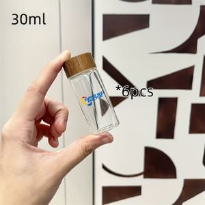 TEMU 10ml/20ml/30ML-3/6개 미니 유리 밀봉 병 포장용 병, 휴대용 작은 유리병, 건조 분말 용기, 빈 병
