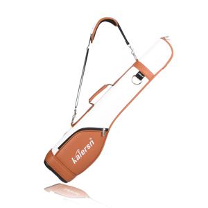 TEMU Kaiersn 경량 PU 골프 클럽 백, 별도 공구 홀더, 고품질 디자인, 조절 가능한 어깨 스트랩 및 메쉬 포켓 - 흰색/갈색 또는 검은색/빨간색, 골프 백|백팩|가방