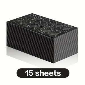 TEMU BRIDGESOUND 360개 업그레이드 블랙 필름 젤리 젤, 홈 및 살롱용 롱래스팅 네일 아트 키트, 강력한 양면 젤리 접착제, 내구성 있는 프레스온 네일 패치|네일아트|젤네일