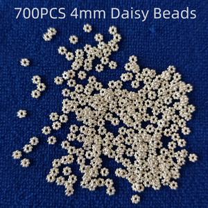 TEMU 700개 실버 메탈 4mm/5mm 다이즈 스페이서 비즈 목걸이 만들기 납 및 니켈 프리