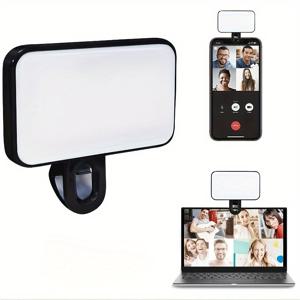 TEMU 조절 가능한 색온도(웜 화이트/중립/) USB LED 링 라이트, 스마트폰, 노트북, 스트리밍, 영상 촬영, 메이크업용 - 클립 온 부착 기능, 컴팩트 링 라이트, 콘텐츠 제작, 블로깅, 온라인 강의, 팟캐스트, 장식용 - 스마트폰, 카메라, 노트북, USB 기기 호환, 클립온 링 라이트,USB 충전식 LED, 링 라이트,조절 가능한 밝기