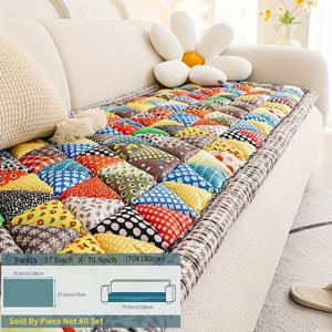 TEMU 1개 두꺼운 소파 쿠션, 레이어드 폴리에스터 소파 커버, 가을 겨울용 따뜻한 좌석 패드, 2인 또는 4인용 소파에 적합, 거실 홈 데코|소파|쇼파커버|패드