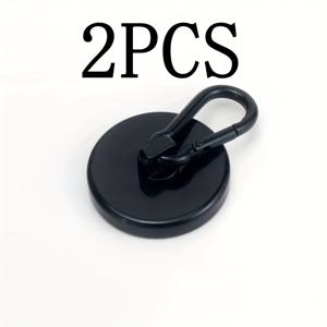 TEMU 2개 중량용 자석 후크, 1.26인치 & 0.78인치, 360° 회전, 방수 폴리시드 메탈 디자인, 바베큐, 주방, 차고, 냉장고, 크루즈에 적합 - 현대적인 문장식 스테인레스 스틸, 쉬운 설치