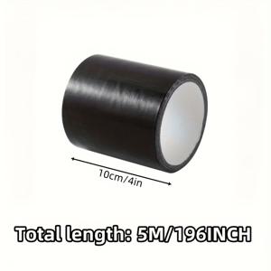 TEMU 4계절 고점도 블랙 패브릭 수리 테이프, 전기 스쿠터 및 카펫용 - 내구성 있는 접착제로 구멍과 균열 보수 가능, 흰색 접착층으로 간편 적용|전기스쿠터