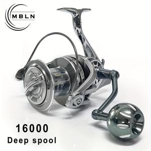 TEMU 16000 시리즈 대형 사이즈 스위블 암, 듀얼 가이드 구조, 알루미늄 합금 바디 라인 컵 트롤링 및 캐스팅용 낚시릴, 세련된 메탈릭 마감, 부드러운 작동, 프로페셔널 앵글러 스피닝 릴