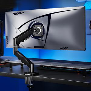 TEMU 1개 튼튼한 높이 및 각도 조절 모니터 스탠드 (공기압 리프트) - 고하중 4.4-17lb 용량, 13-32