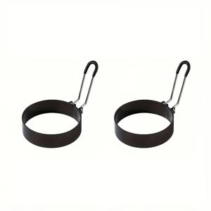 TEMU 헤비듀티 스테인리스 스틸 에그 링 - 완벽한 둥근 계란, 쉬운 세척 비공극 표면, 아침 샌드위치 및 오믈렛용, 상업용 & 가정용 주방 도구 - 내구성 강한 계란 몰드, 조리 도구, 컴팩트 디자인, 고품질 금속, 전문 요리사용