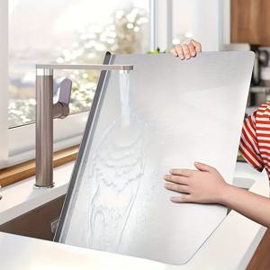 TEMU 주나시 식품용 스테인리스 스틸 도마 세트 – 식기세척기 안전, 내구성, 미끄럼 방지 및 카운터탑 보호, 다양한 사이즈 & 휴대용 – 주방, 베이킹, 캠핑에 완벽 | 크리스마스/추수감사절 선물