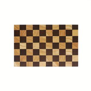 TEMU 헤비듀티 목재 도마 - 초두꺼운 곰팡이 방지 비포러스 표면, 체크무늬 (다크 브라운) / 고기, 채소, 스테이크, 빵용 - 쉬운 세척 & 내구성 강한 주방 준비대, 가정 및 상업용 - 셰프와 홈쿠킹을 위한 이상적인 선물, 음식 준비용 표면, 스타일리시 , 고품질 나무, 견고한 구조, 전문 요리사용