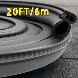 TEMU 20피트 긴 자동차 문 실링 스트립, 두꺼운 측면 고무 실링 밴드, 방수, 방진, 방수. 자동차, 보트, 트럭, RV에 적합